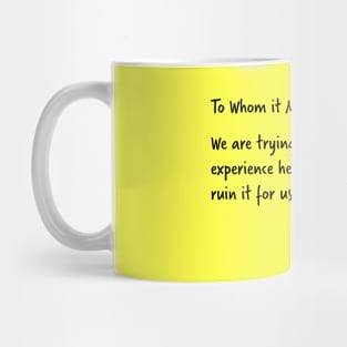 Positive Experience - Black Text Mug